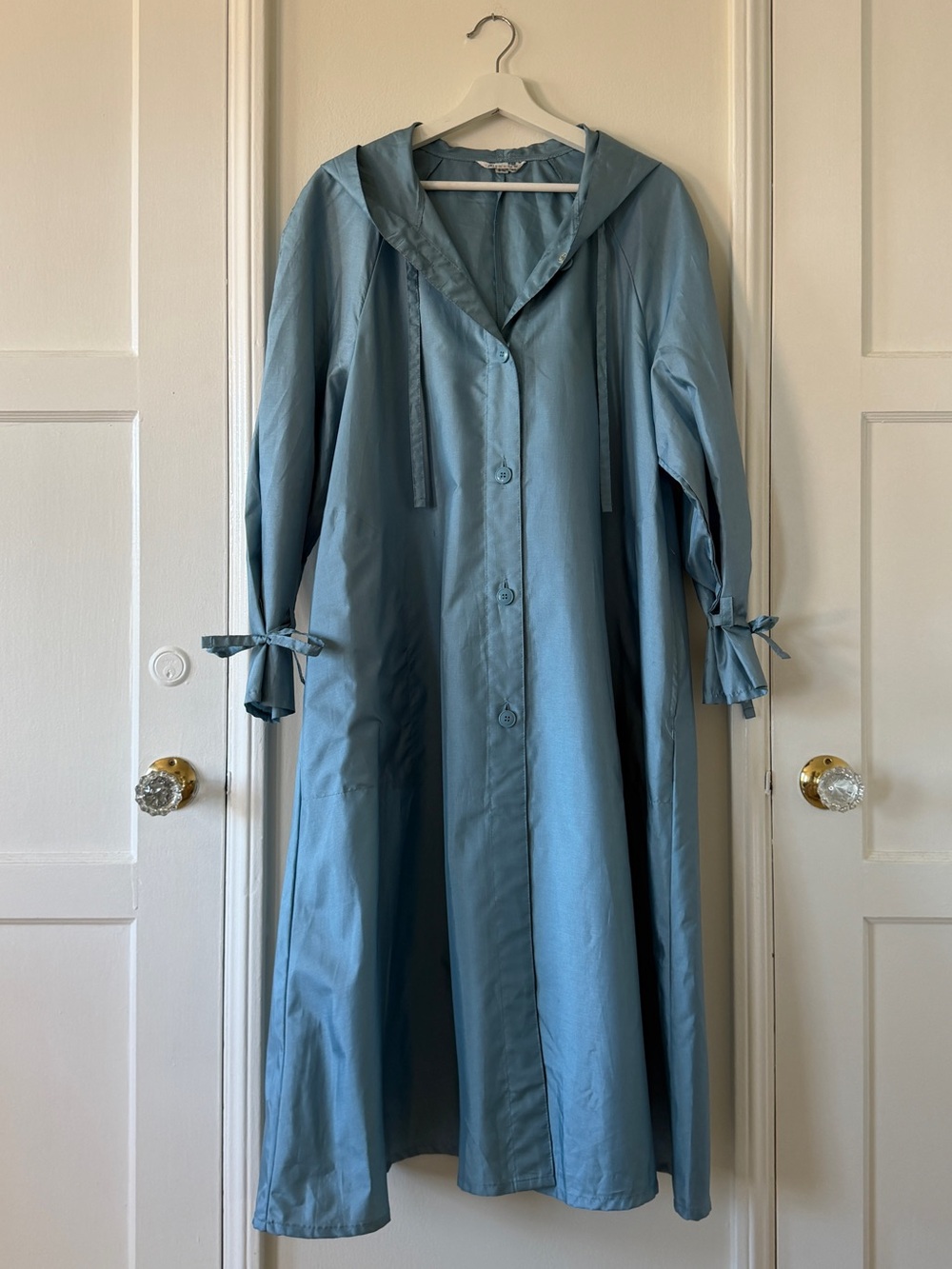 Vintage blue lightweight hooded jacket - Picture 3 of 6